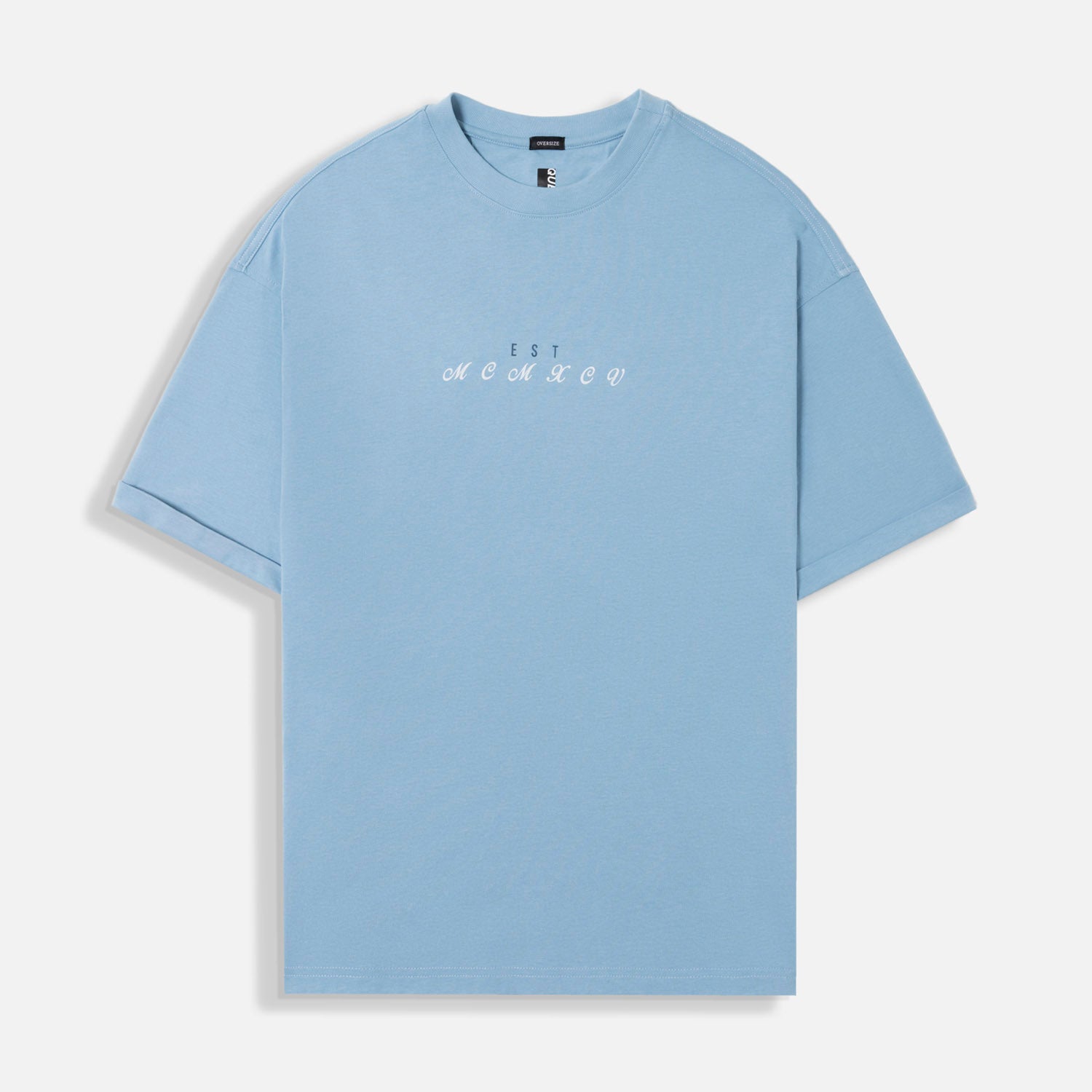 CAMISETA MANGA CORTA COLOR AZUL GLACIAR