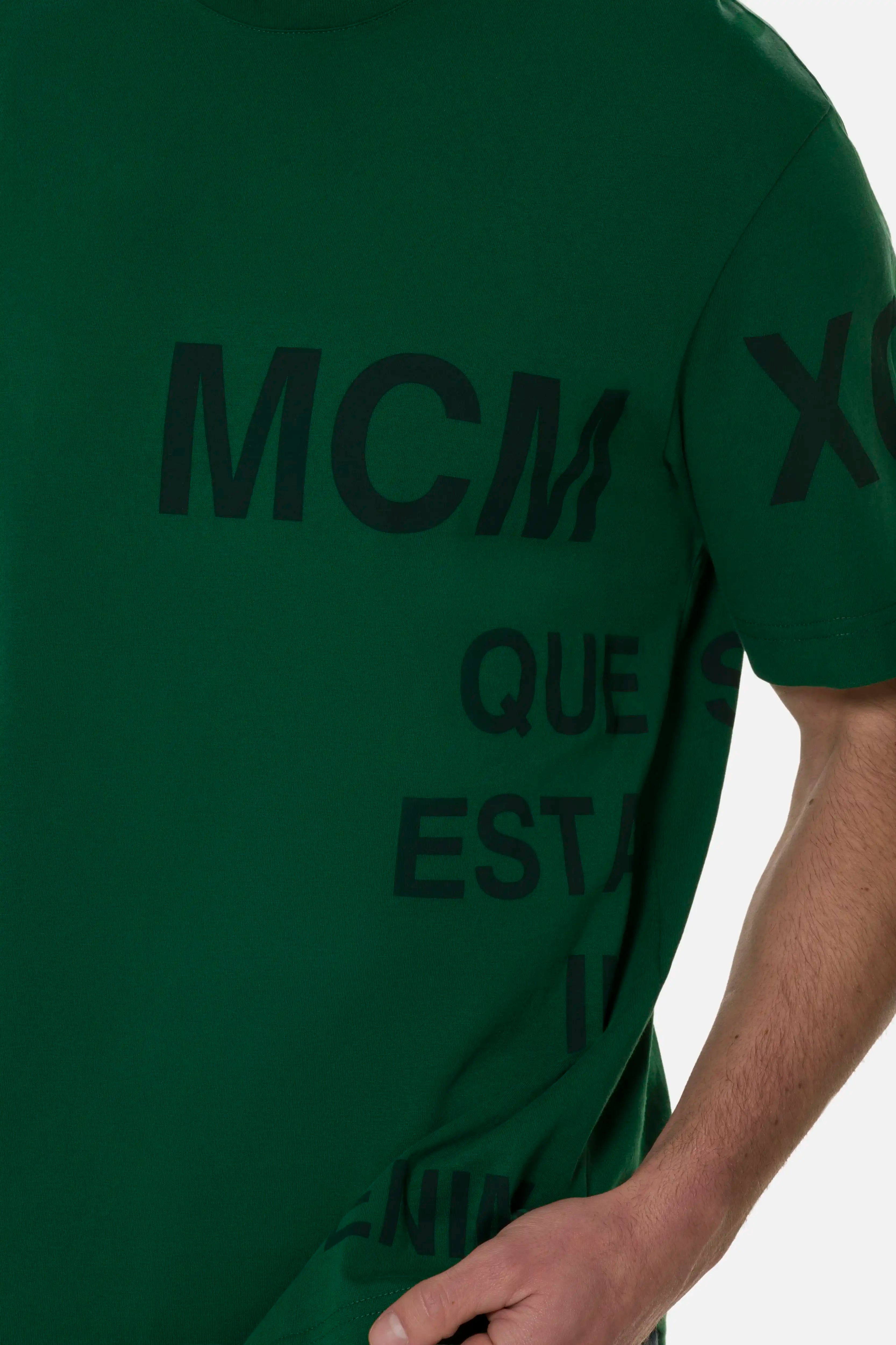 CAMISETA MANGA CORTA COLOR VERDE PRADERA