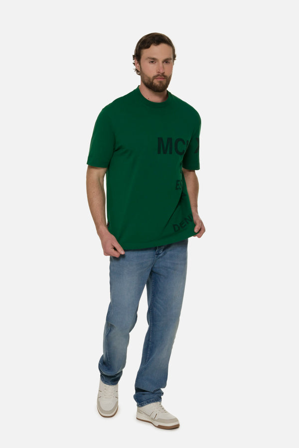 CAMISETA MANGA CORTA COLOR VERDE PRADERA