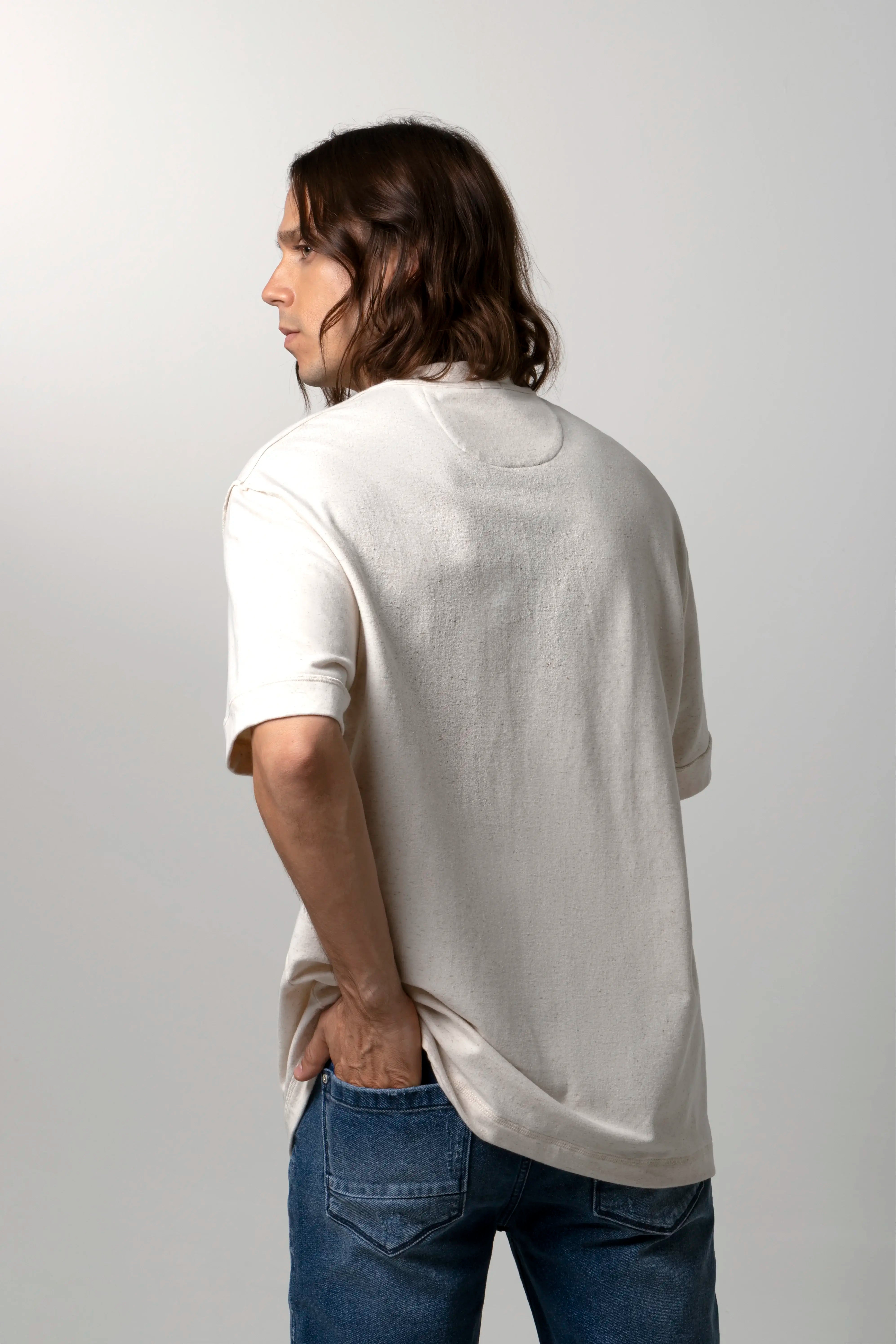 CAMISETA MANGA CORTA COLOR IVORY