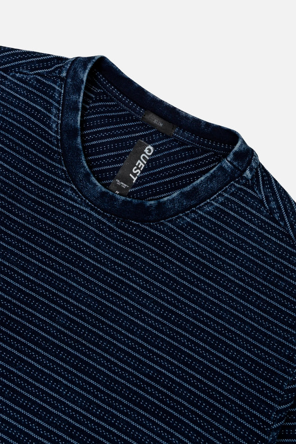 CAMISETA MANGA CORTA COLOR AZUL INDIGO