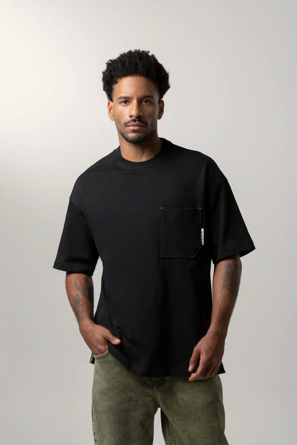 CAMISETA MANGA CORTA COLOR NEGRO