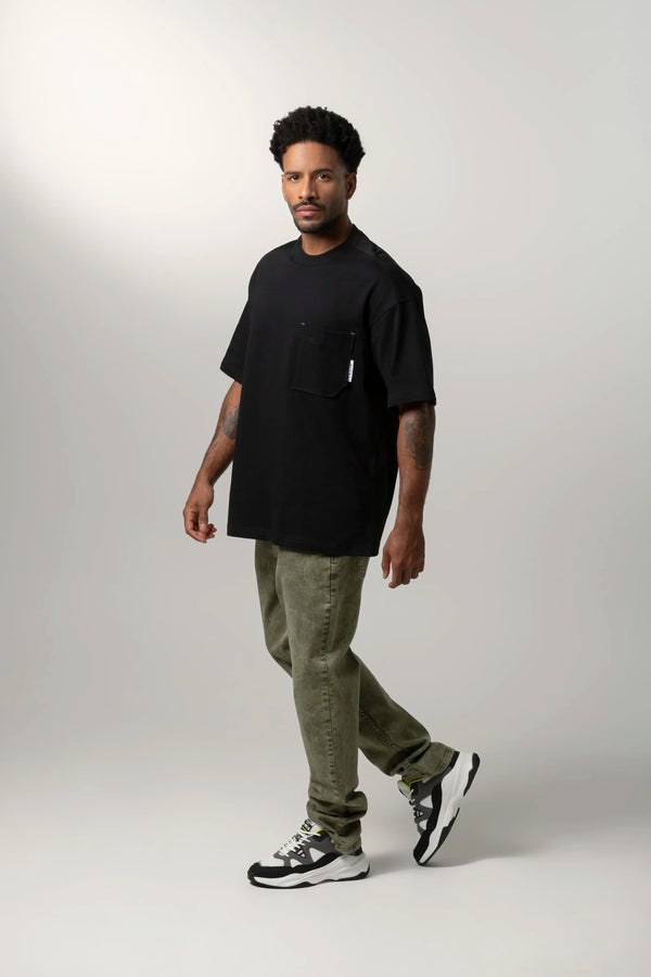 CAMISETA MANGA CORTA COLOR NEGRO