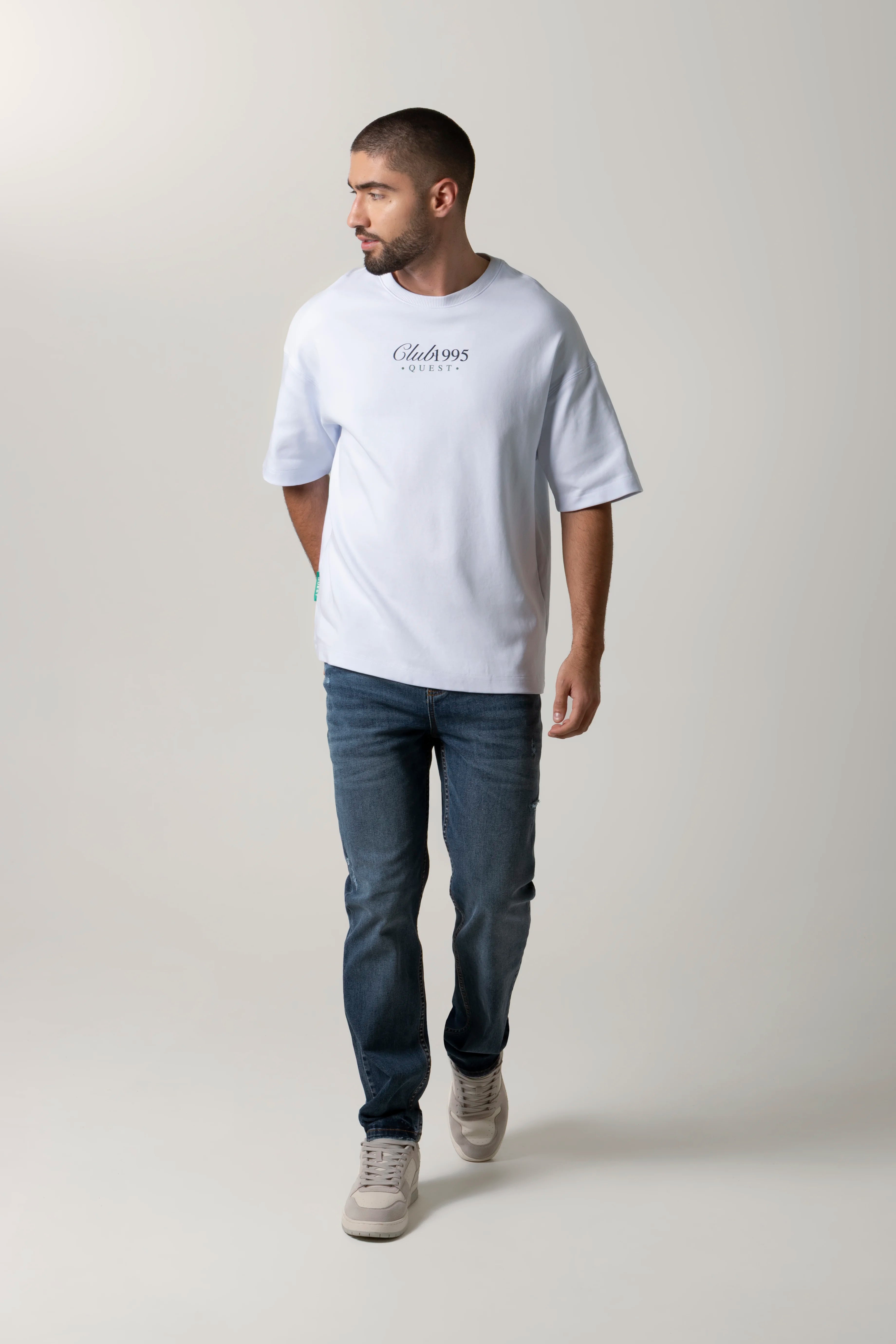 CAMISETA MANGA CORTA COLOR BLANCO OPTICO