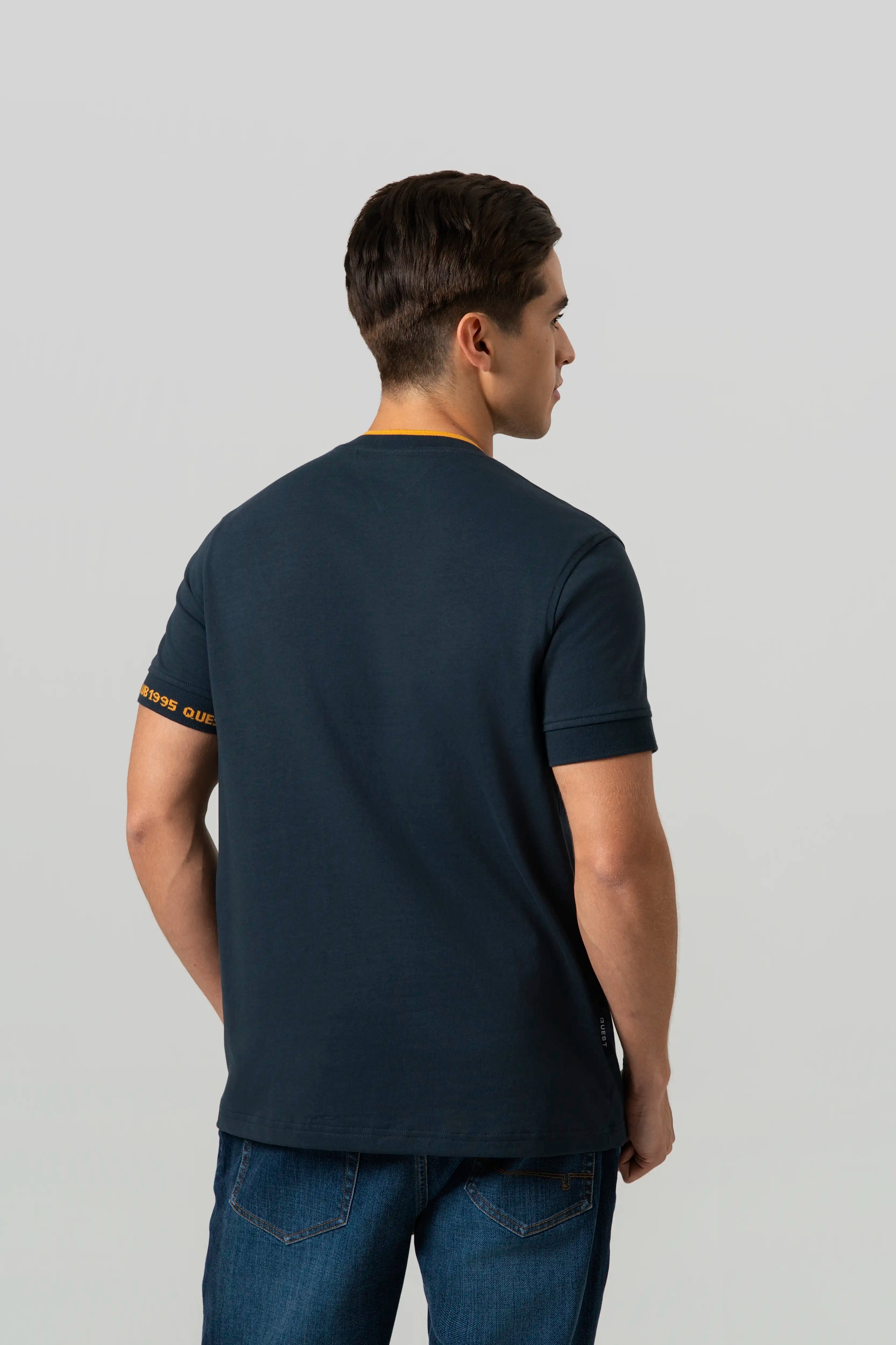 CAMISETA MANGA CORTA COLOR AZUL NOCHE