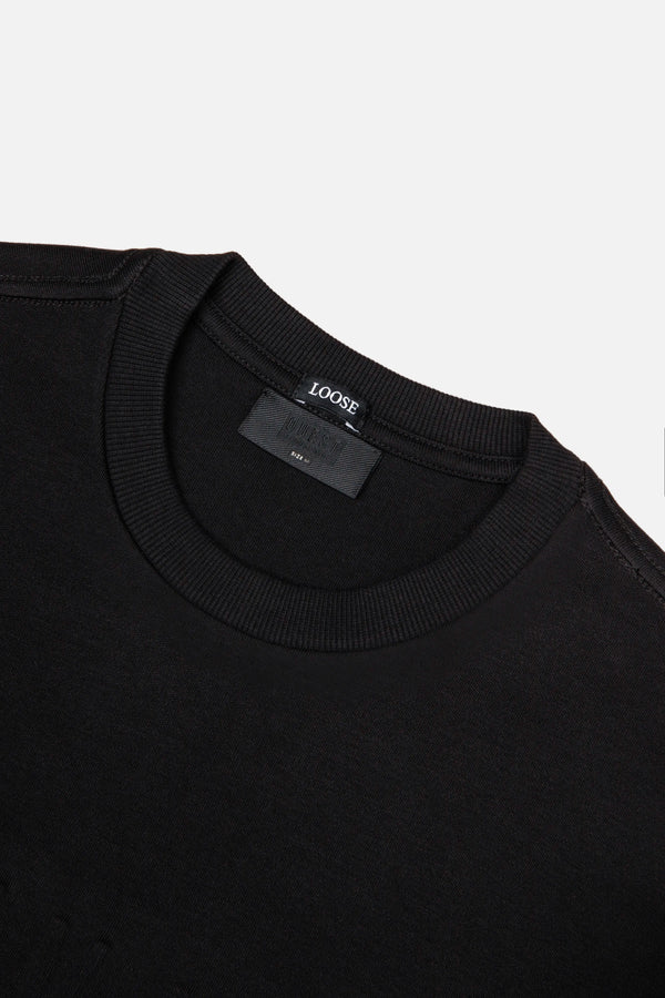 CAMISETA MANGA CORTA COLOR NEGRO