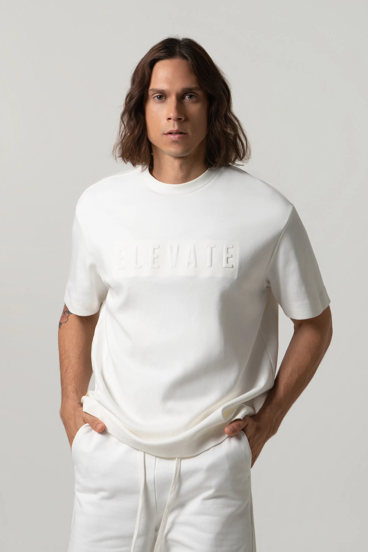 CAMISETA MANGA CORTA COLOR IVORY