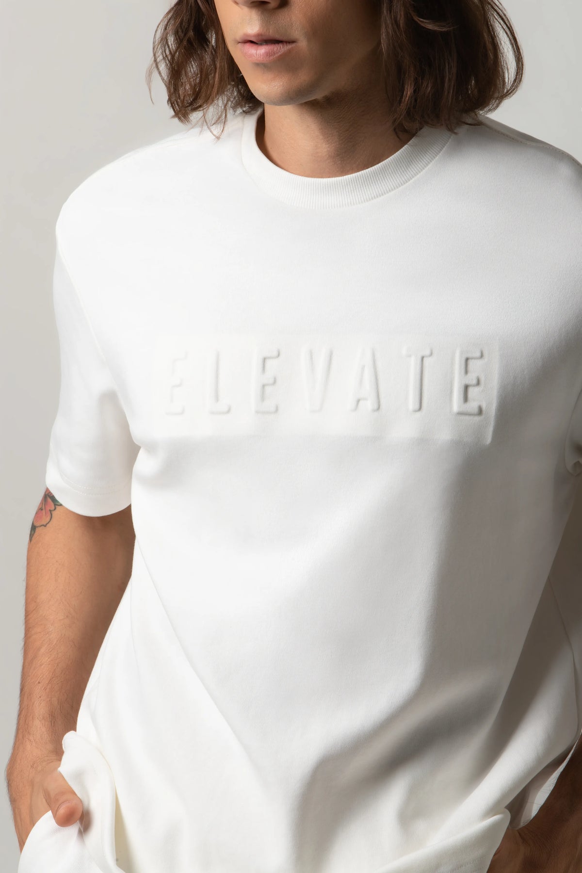 CAMISETA MANGA CORTA COLOR IVORY