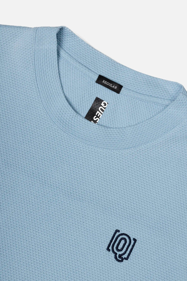 CAMISETA MANGA CORTA COLOR AZUL GLACIAR