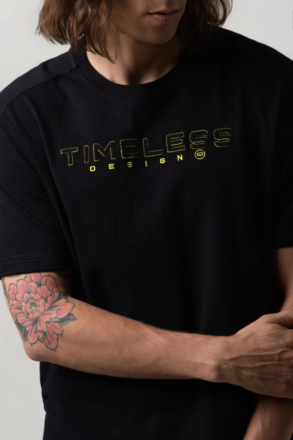 CAMISETA MANGA CORTA COLOR NEGRO