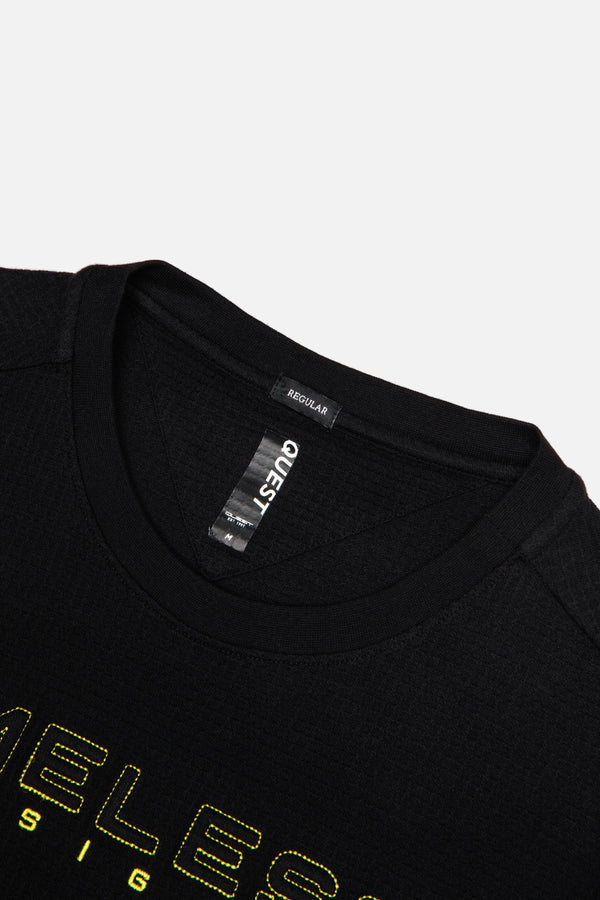 CAMISETA MANGA CORTA COLOR NEGRO