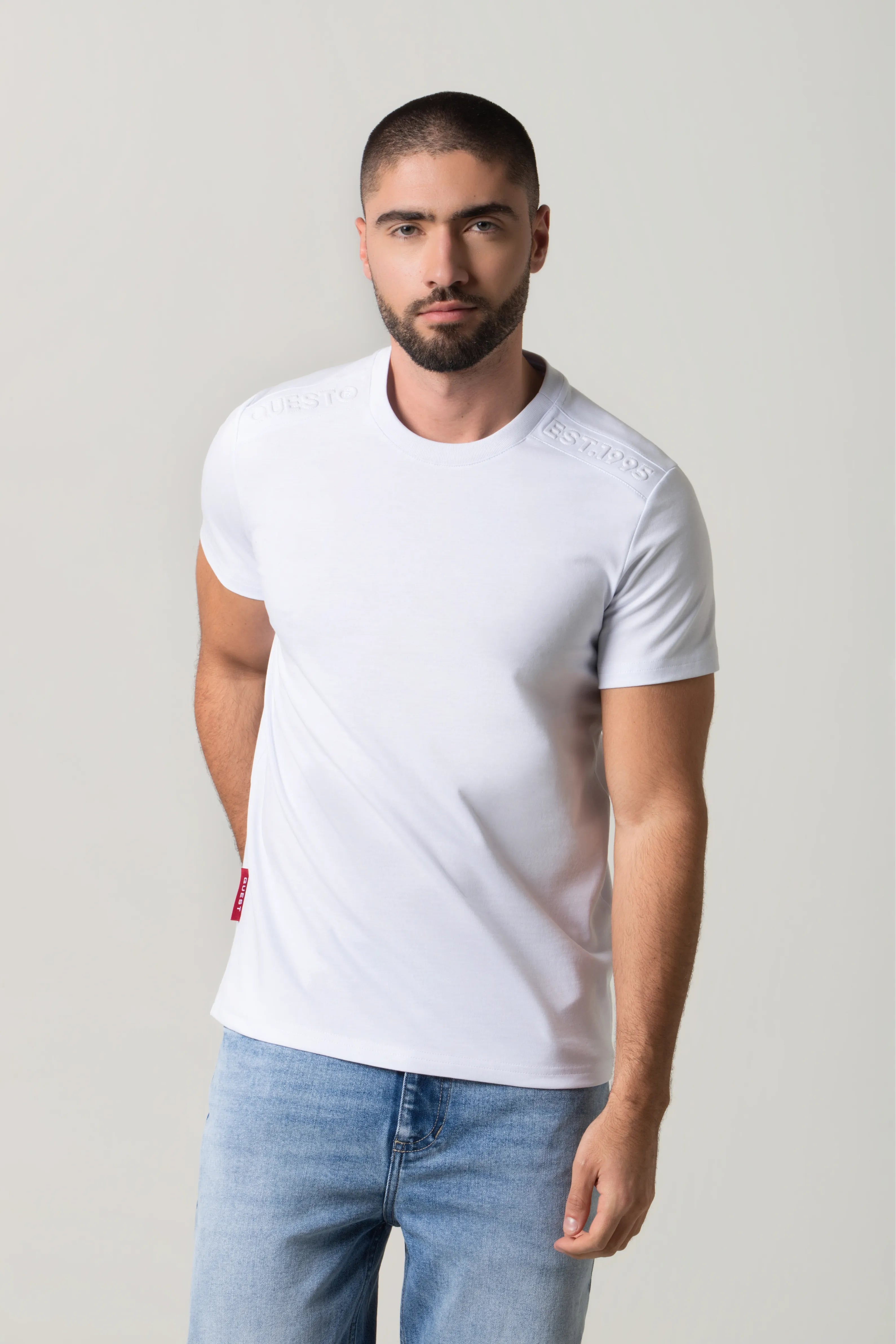 CAMISETA MANGA CORTA COLOR BLANCO OPTICO