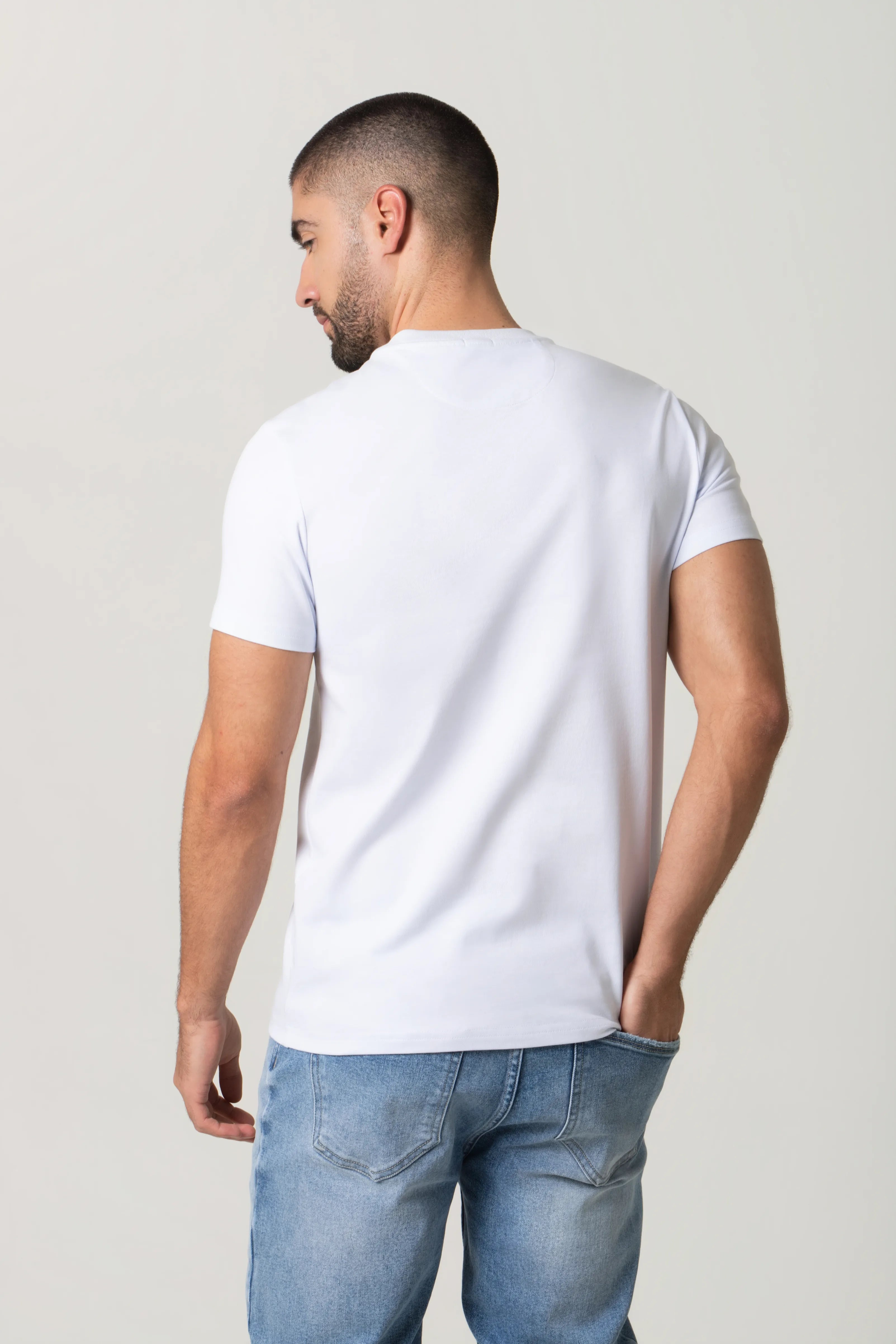 CAMISETA MANGA CORTA COLOR BLANCO OPTICO