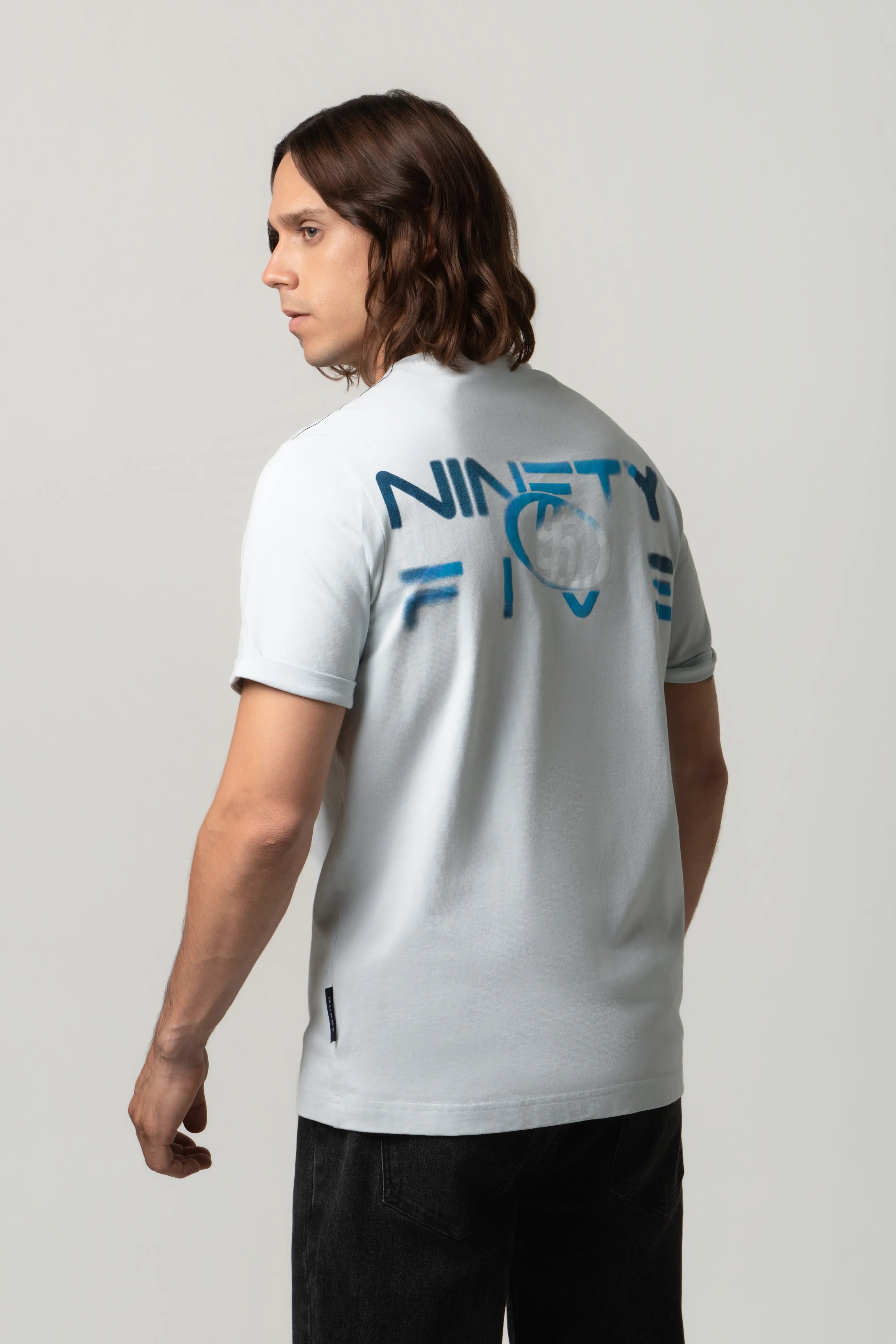 CAMISETA MANGA CORTA COLOR AZUL BALADA