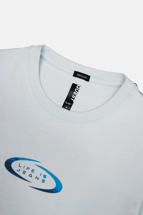 CAMISETA MANGA CORTA COLOR AZUL BALADA