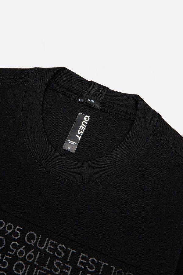 CAMISETA MANGA CORTA COLOR NEGRO