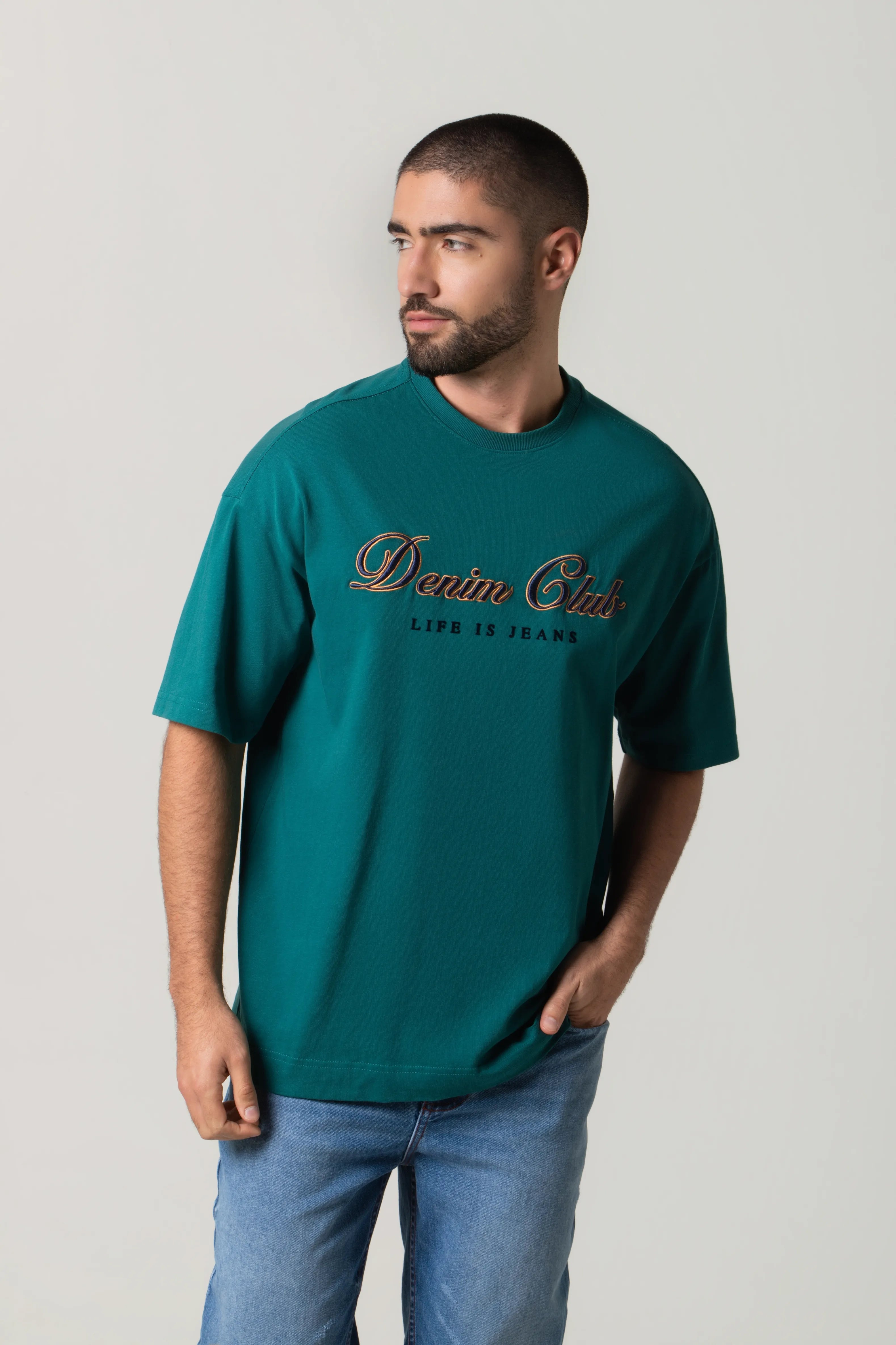 CAMISETA MANGA CORTA COLOR VERDE TORMENTA