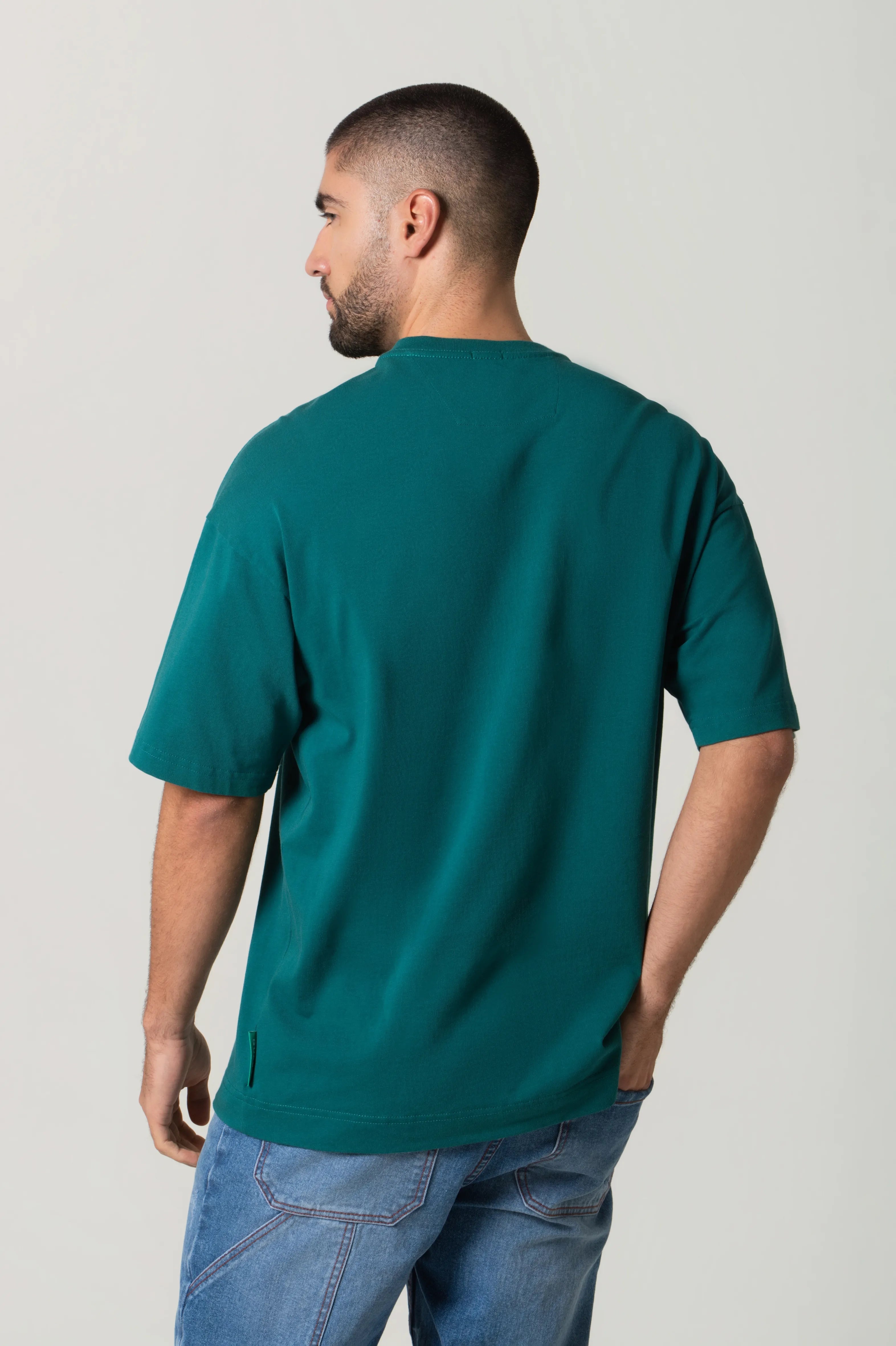 CAMISETA MANGA CORTA COLOR VERDE TORMENTA