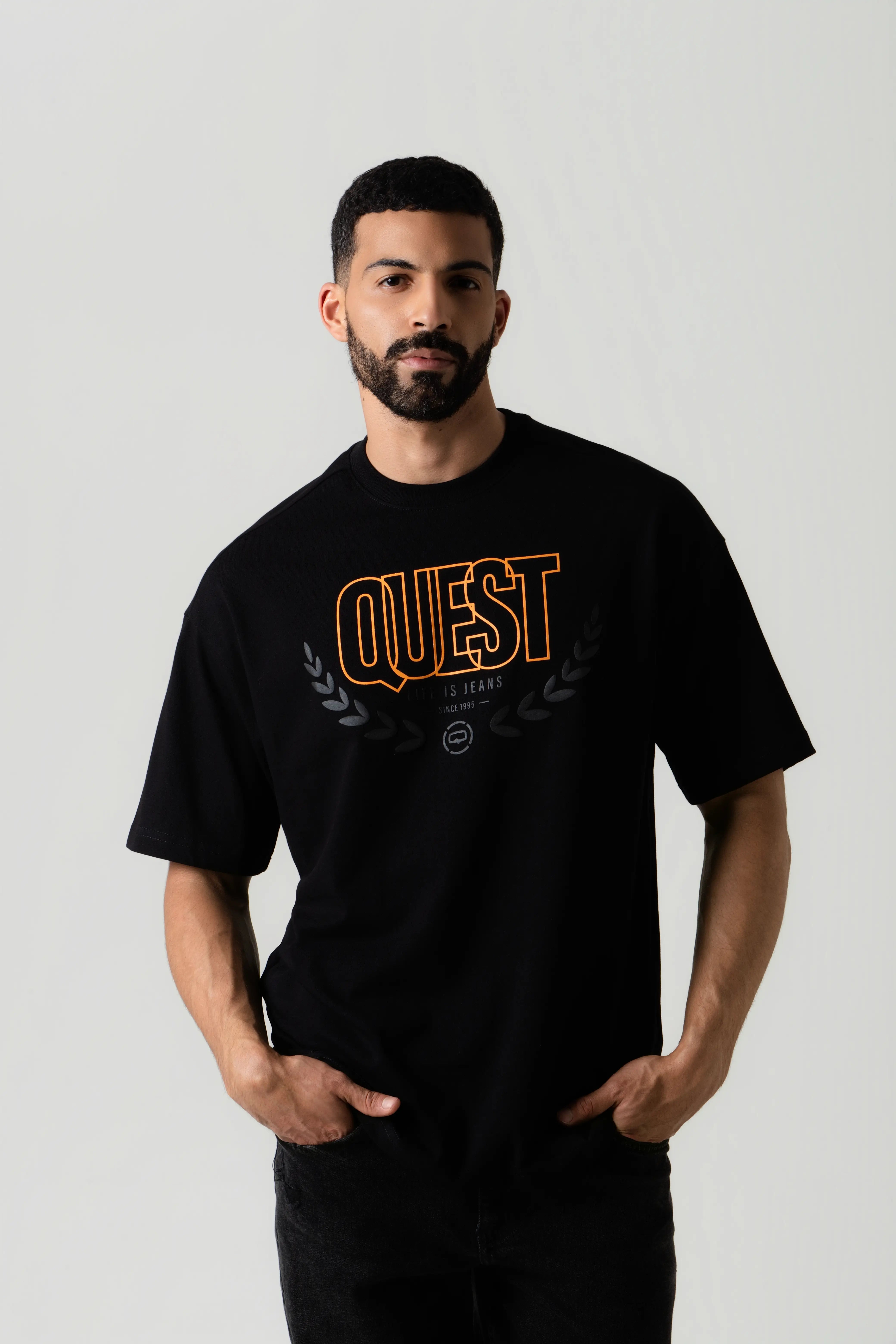 CAMISETA MANGA CORTA COLOR NEGRO