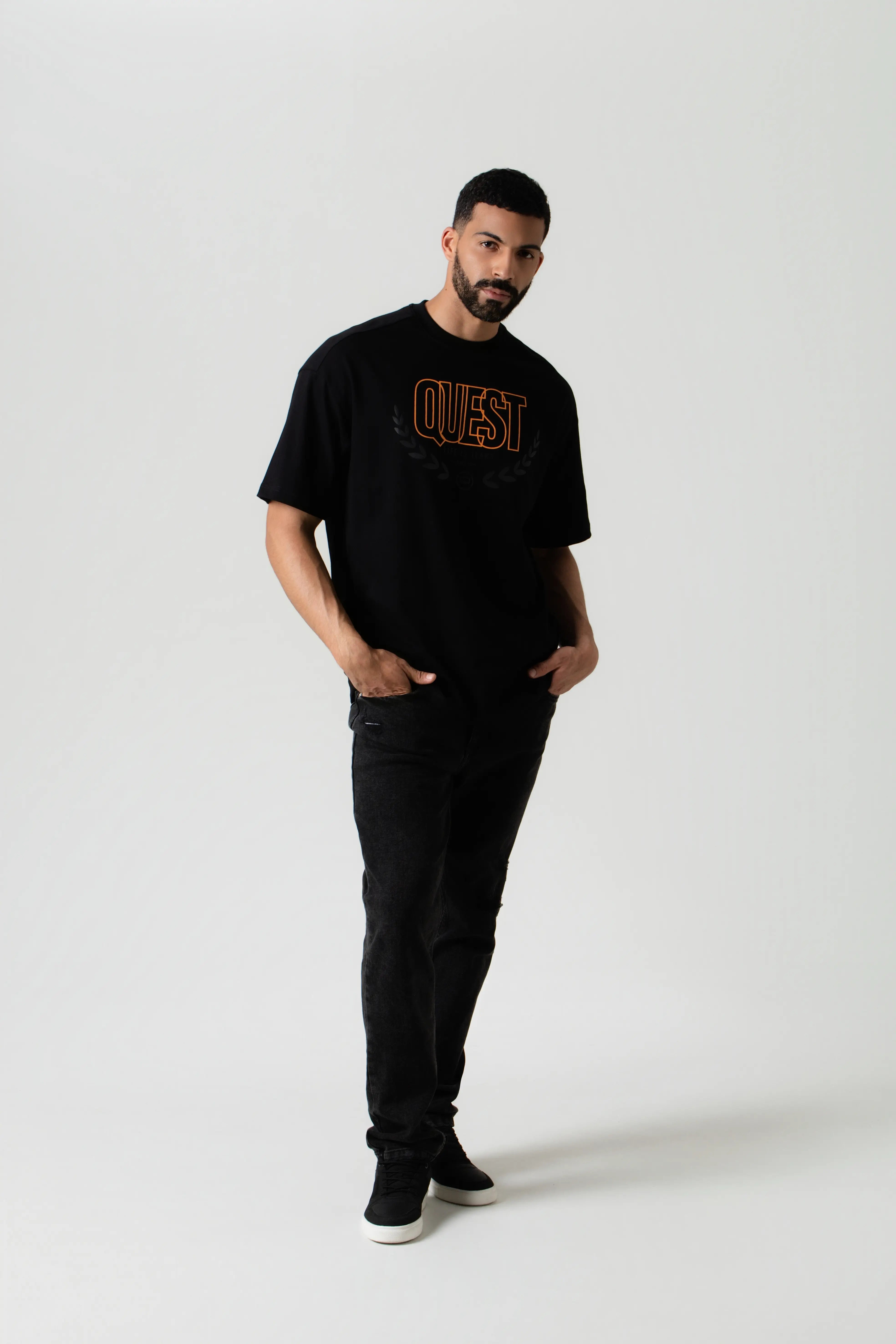 CAMISETA MANGA CORTA COLOR NEGRO