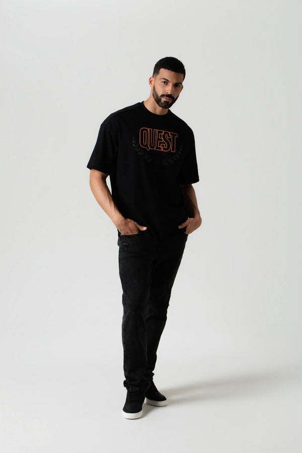 CAMISETA MANGA CORTA COLOR NEGRO