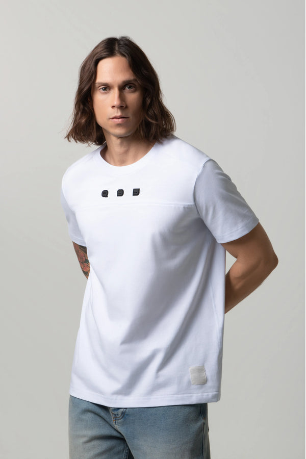 CAMISETA MANGA CORTA COLOR BLANCO OPTICO