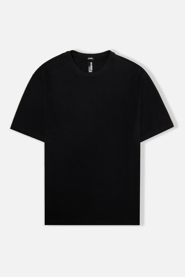 CAMISETA MANGA CORTA COLOR NEGRO