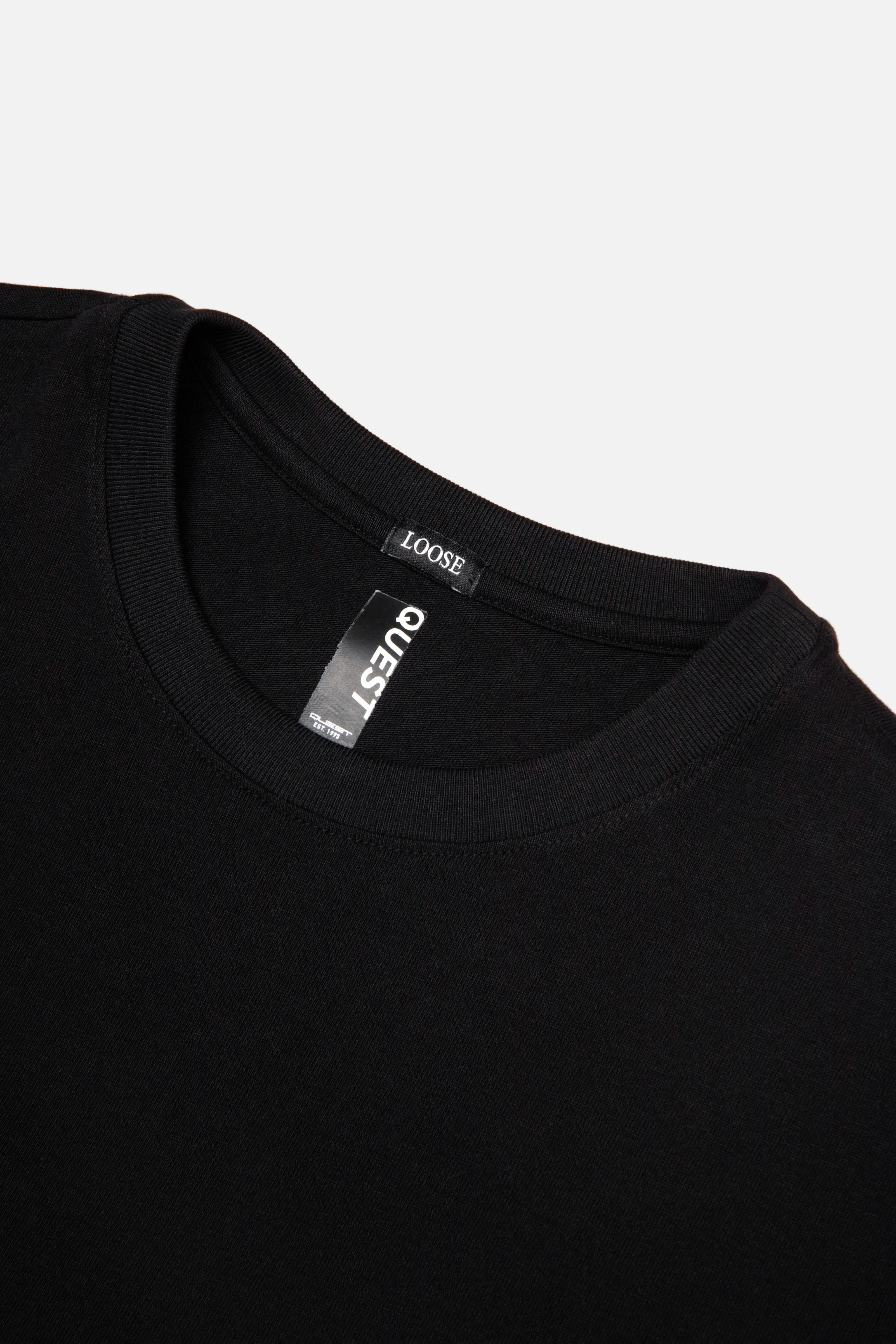 CAMISETA MANGA CORTA COLOR NEGRO