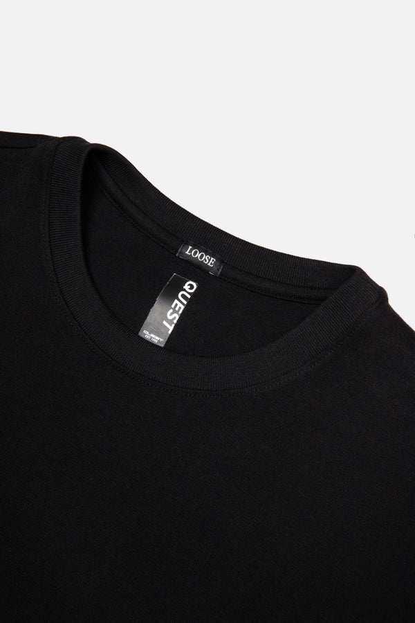 CAMISETA MANGA CORTA COLOR NEGRO