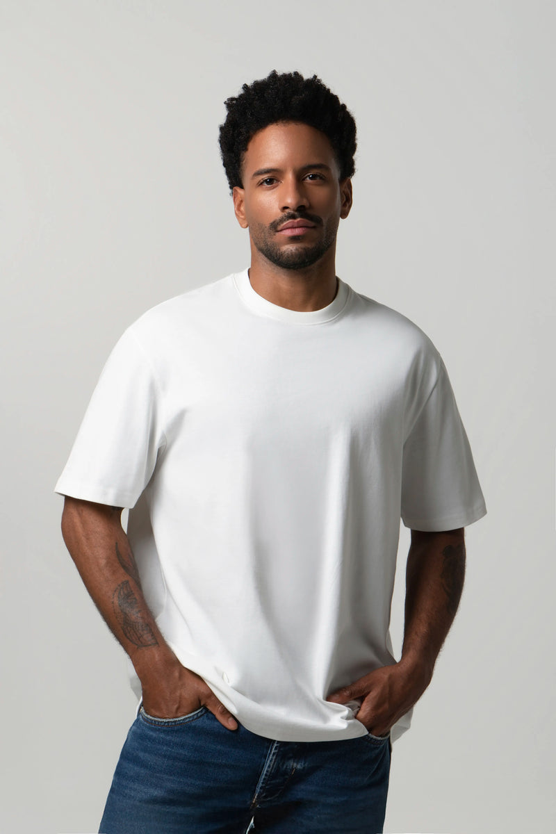 CAMISETA MANGA CORTA COLOR IVORY