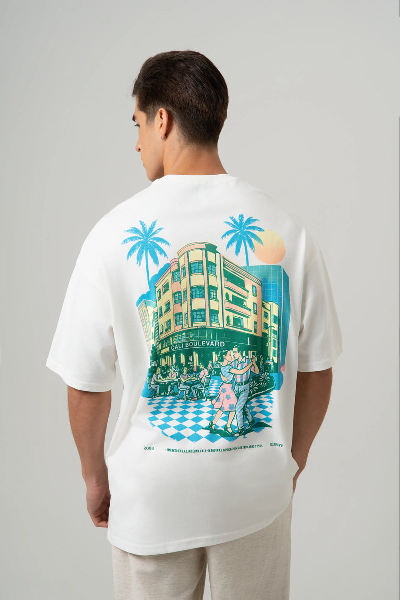 LA LINTERNA CALI - CAMISETA MANGA CORTA COLOR IVORY