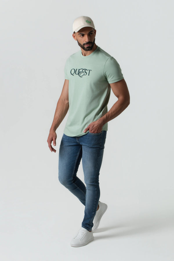 CAMISETA MANGA CORTA COLOR FROSTY GREEN
