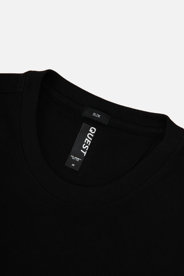 CAMISETA MANGA CORTA COLOR NEGRO