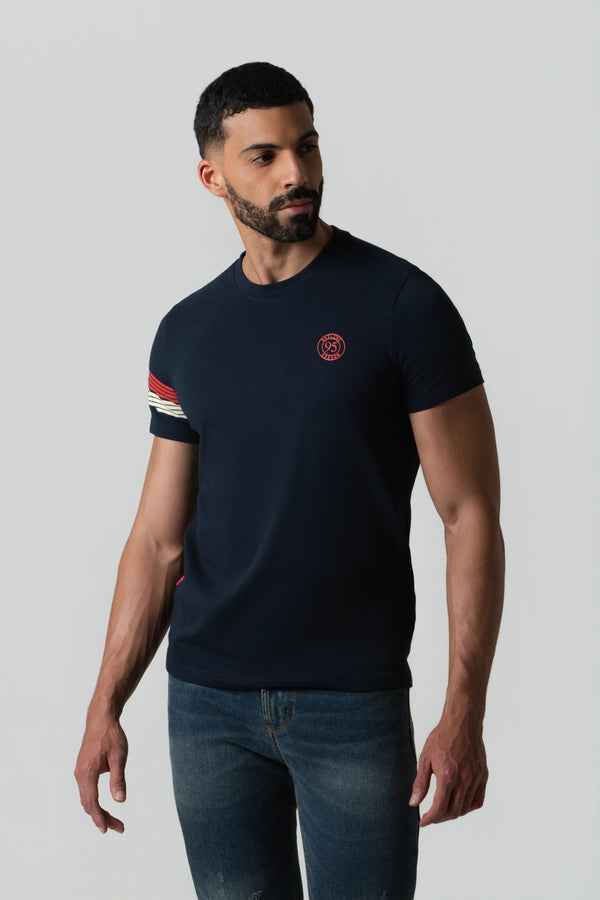 CAMISETA MANGA CORTA COLOR AZUL OSCURO