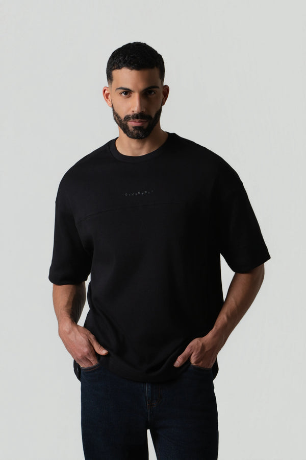 CAMISETA MANGA CORTA COLOR NEGRO