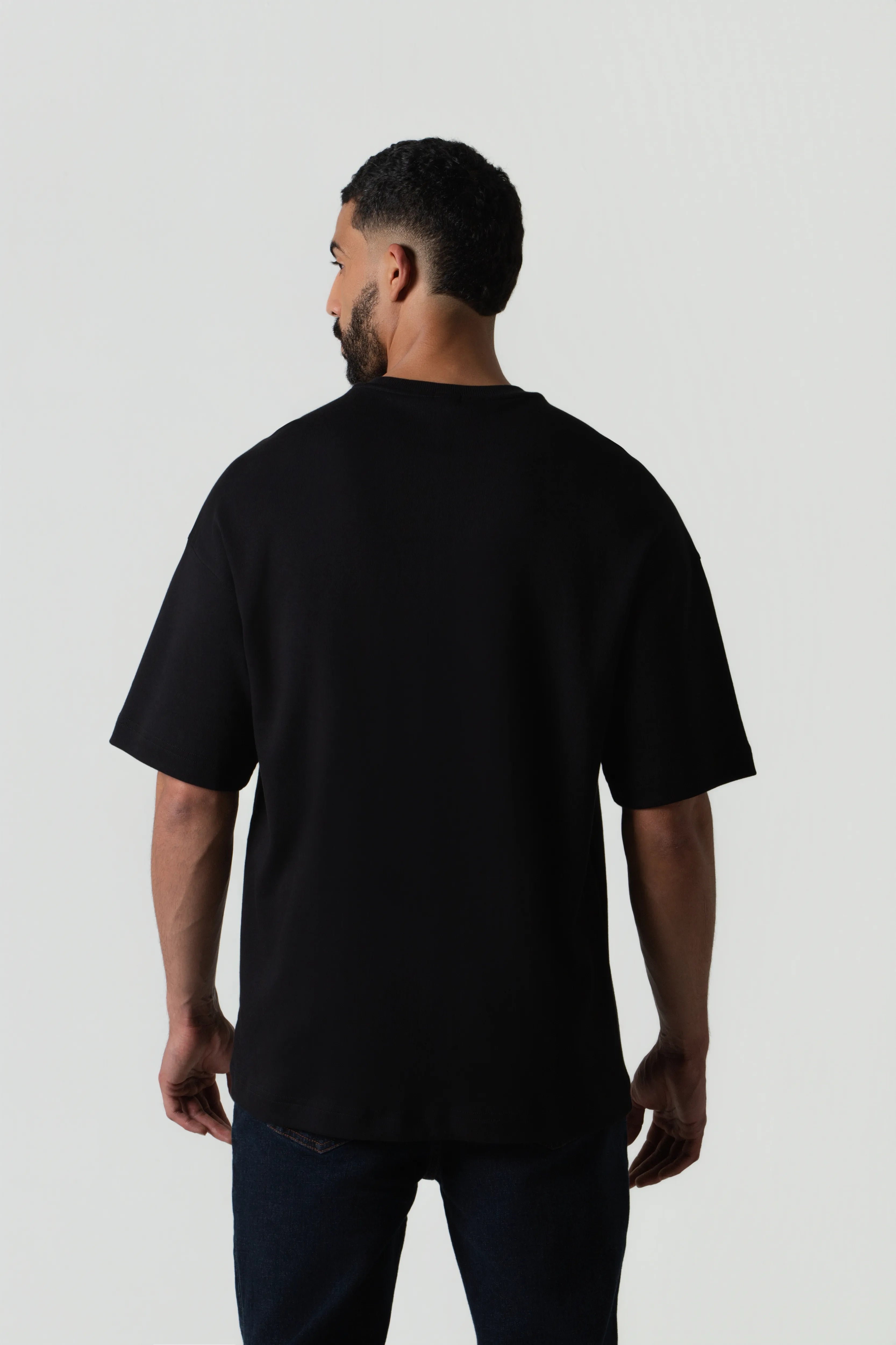 CAMISETA MANGA CORTA COLOR NEGRO