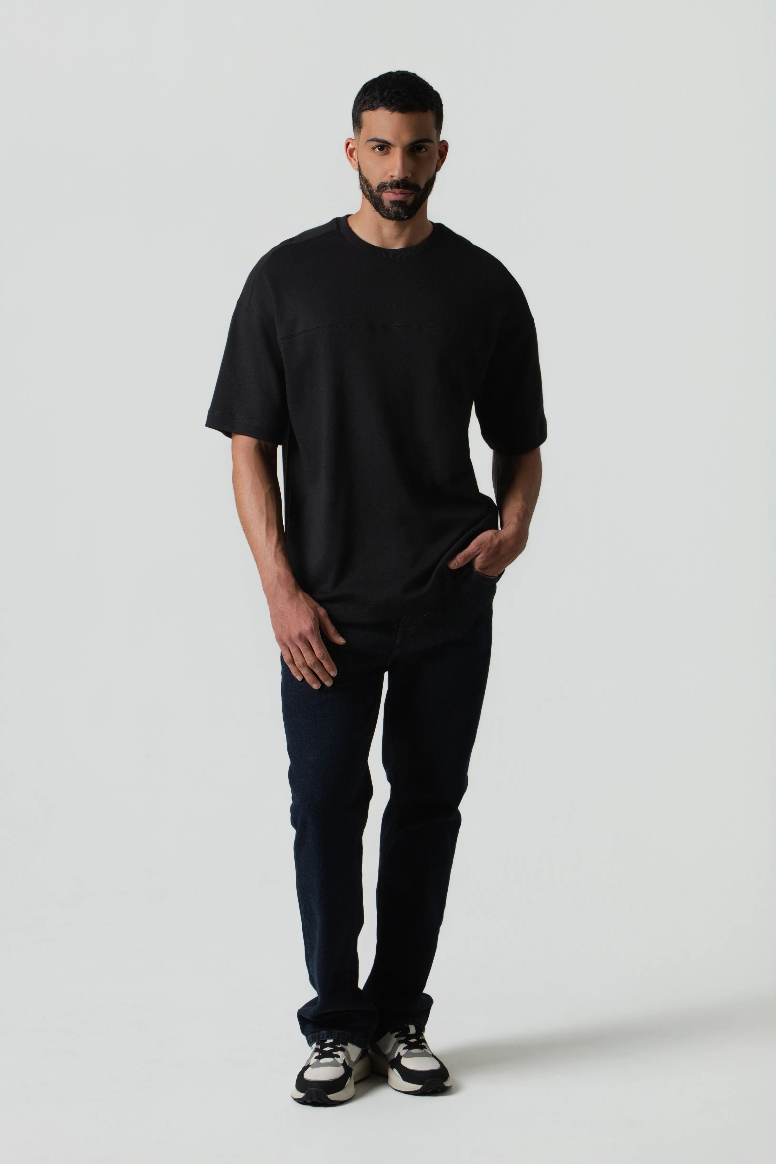 CAMISETA MANGA CORTA COLOR NEGRO