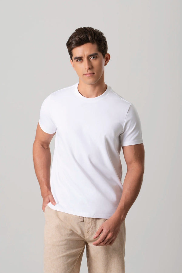 CAMISETA MANGA CORTA COLOR BLANCO BLANCO