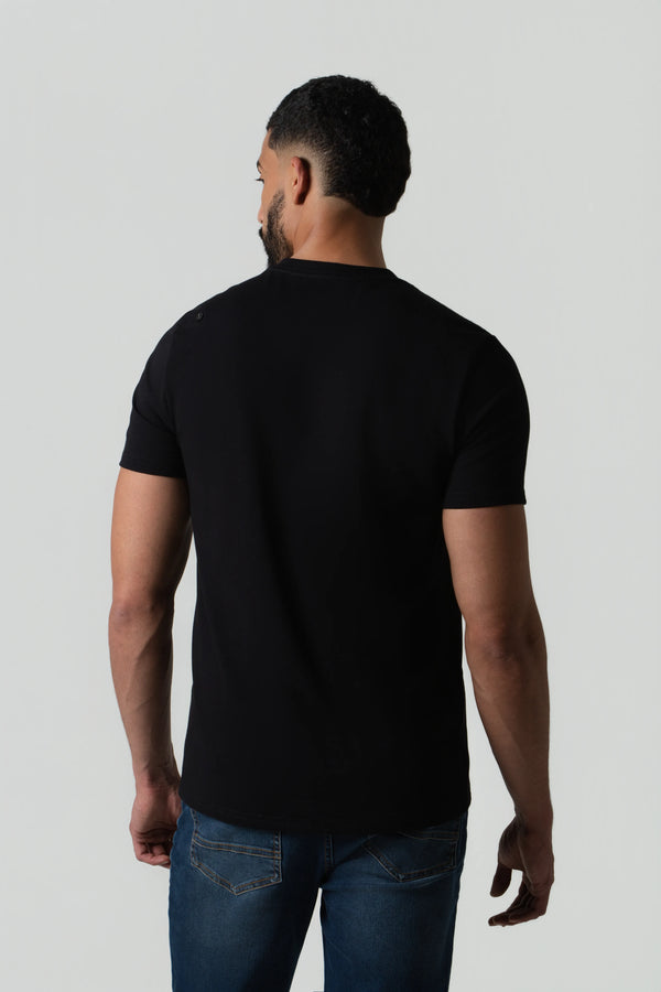 CAMISETA MANGA CORTA COLOR NEGRO