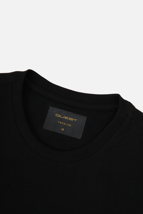 CAMISETA MANGA CORTA COLOR NEGRO