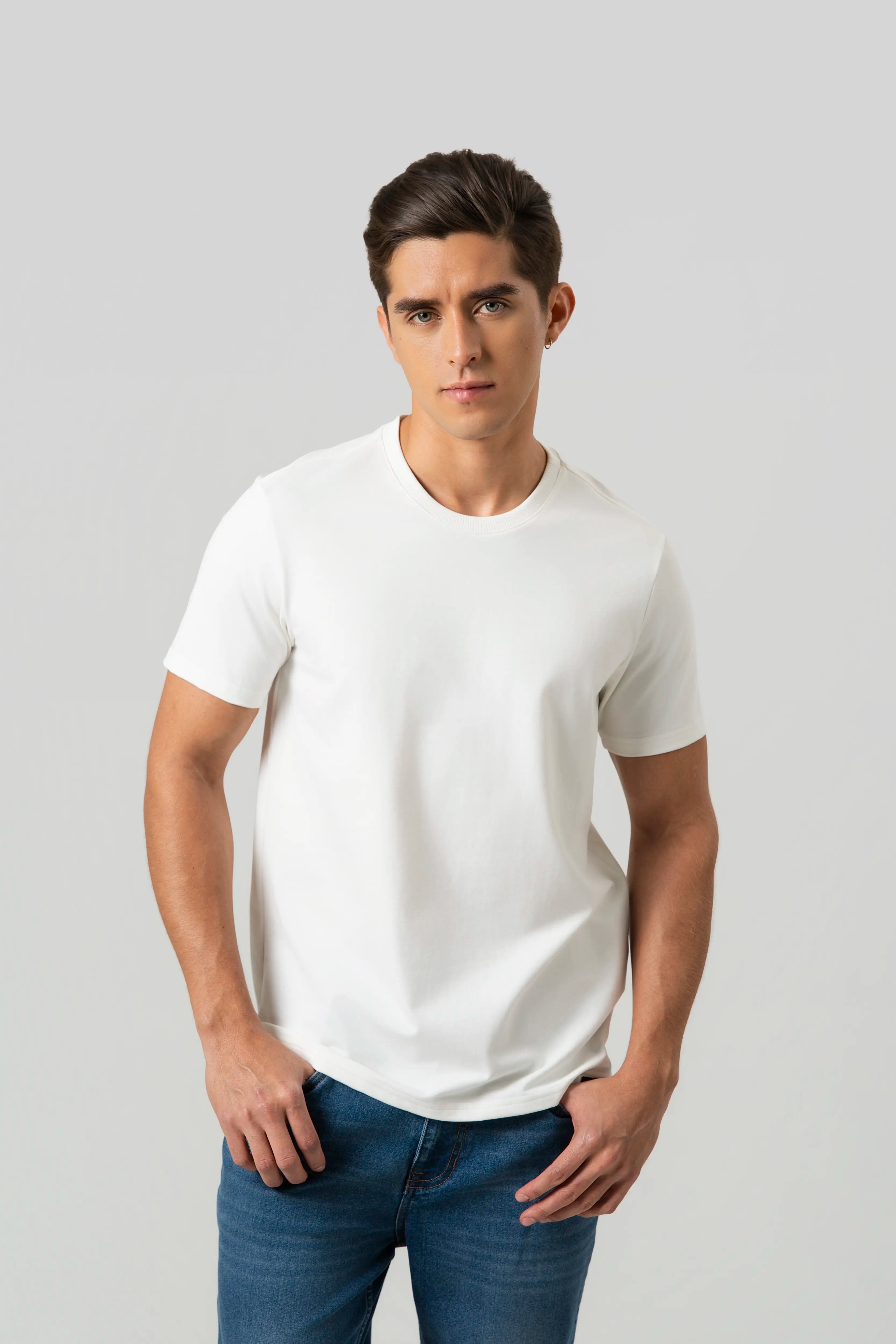CAMISETA MANGA CORTA COLOR IVORY