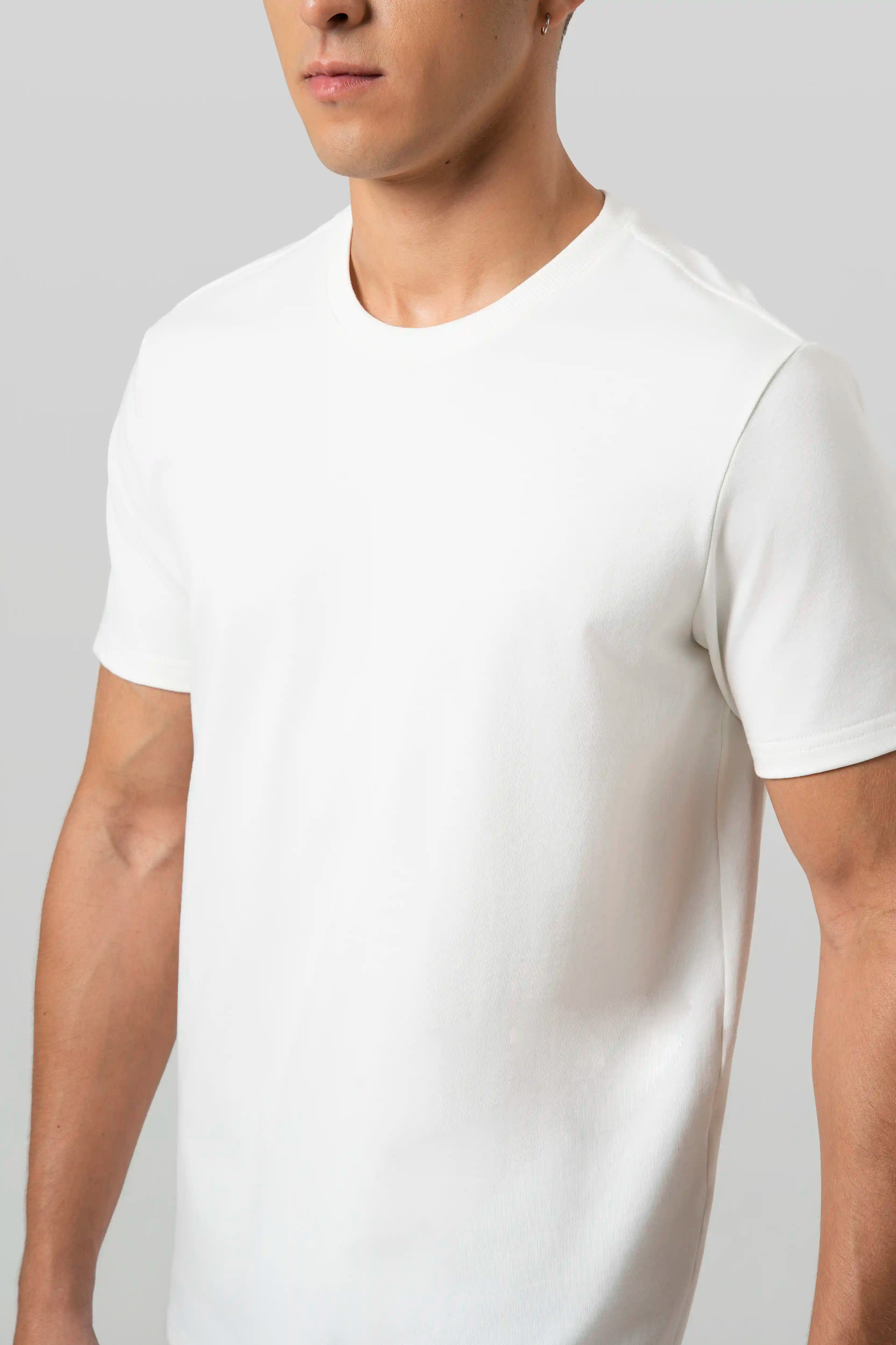 CAMISETA MANGA CORTA COLOR IVORY