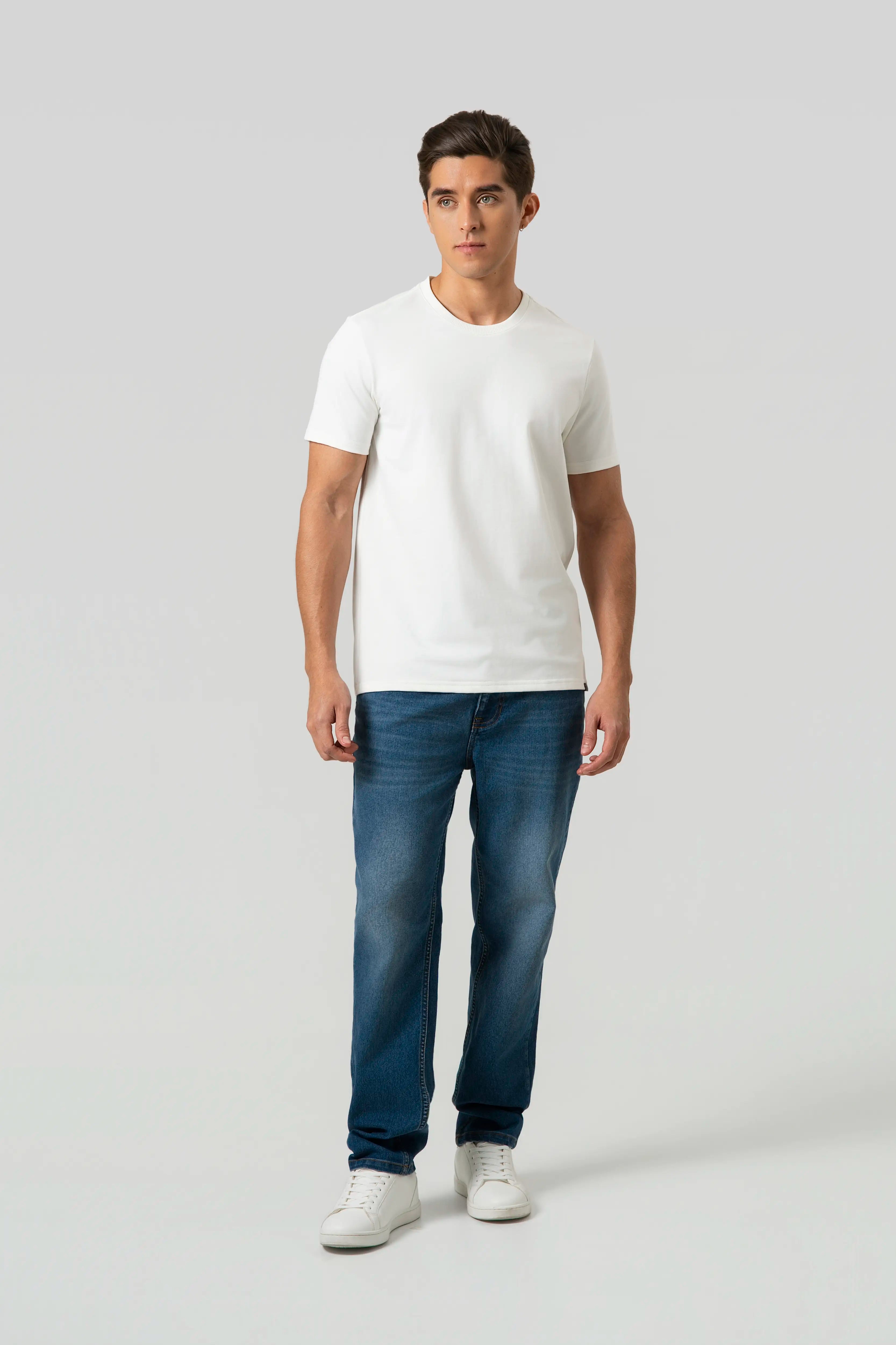 CAMISETA MANGA CORTA COLOR IVORY