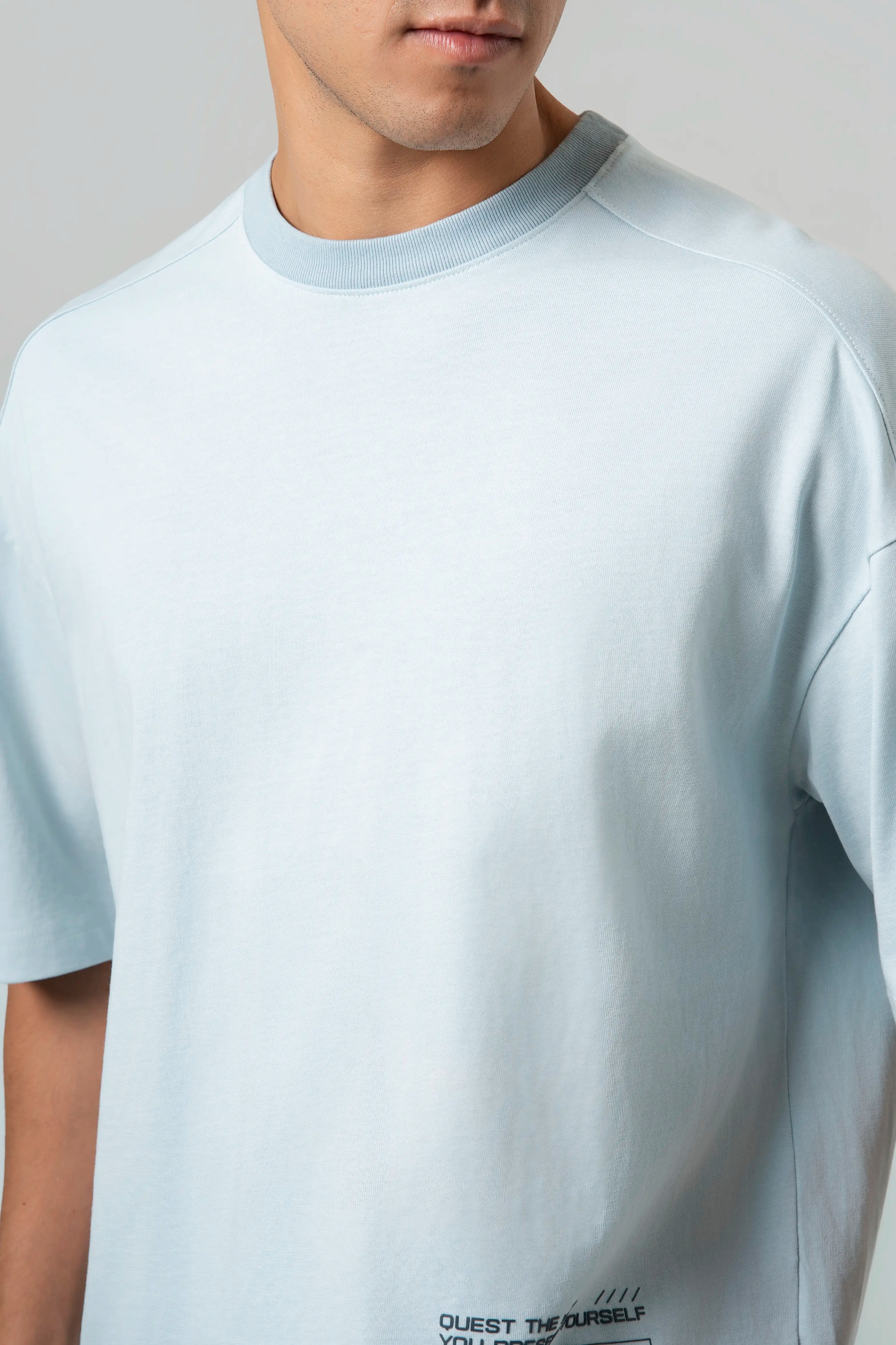 CAMISETA MANGA CORTA COLOR BABY BLUE