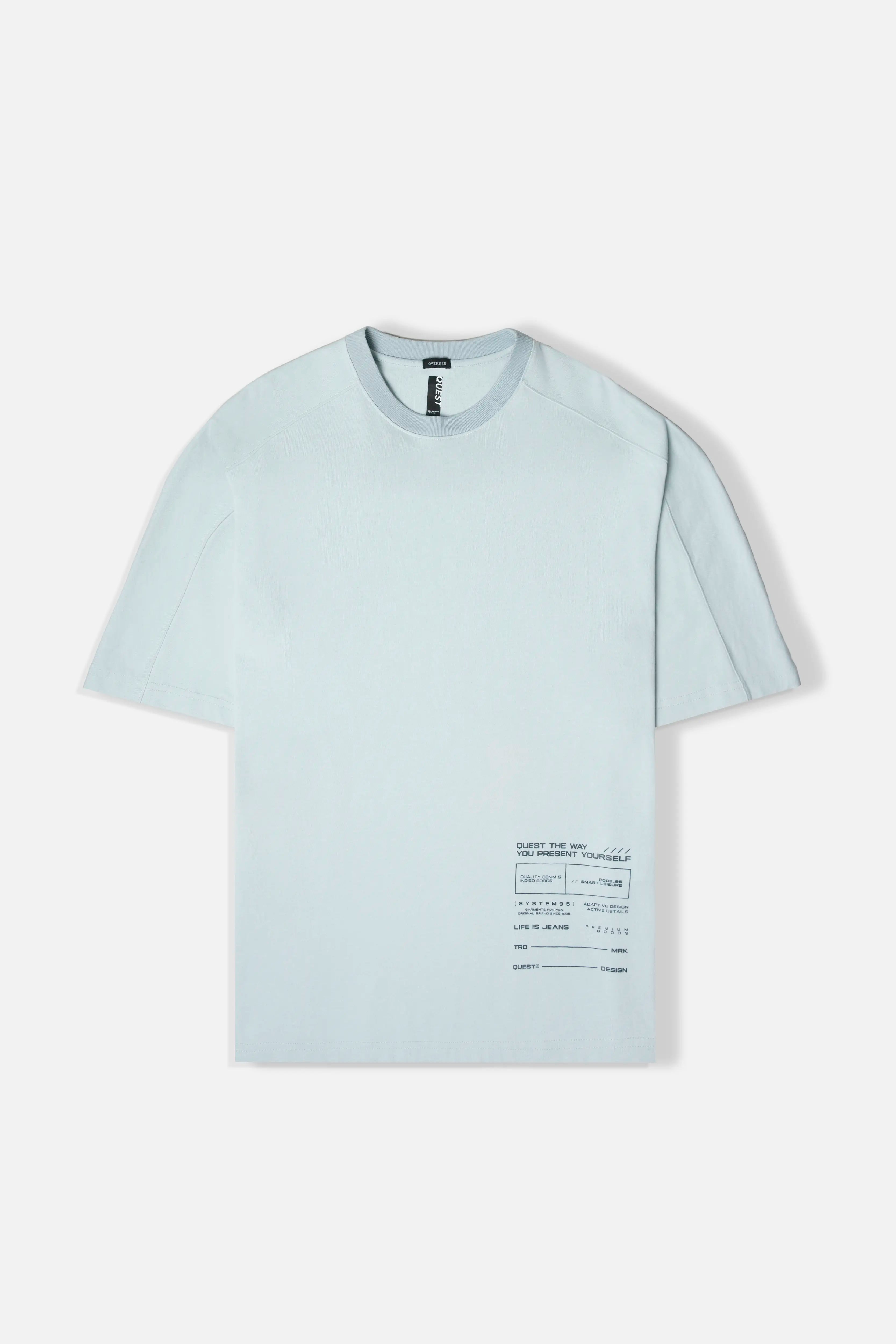 CAMISETA MANGA CORTA COLOR BABY BLUE