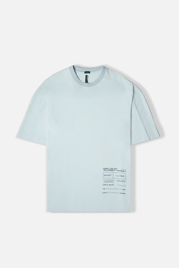 CAMISETA MANGA CORTA COLOR BABY BLUE