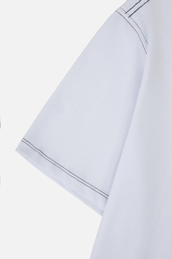 CAMISETA MANGA CORTA COLOR BLANCO OPTICO