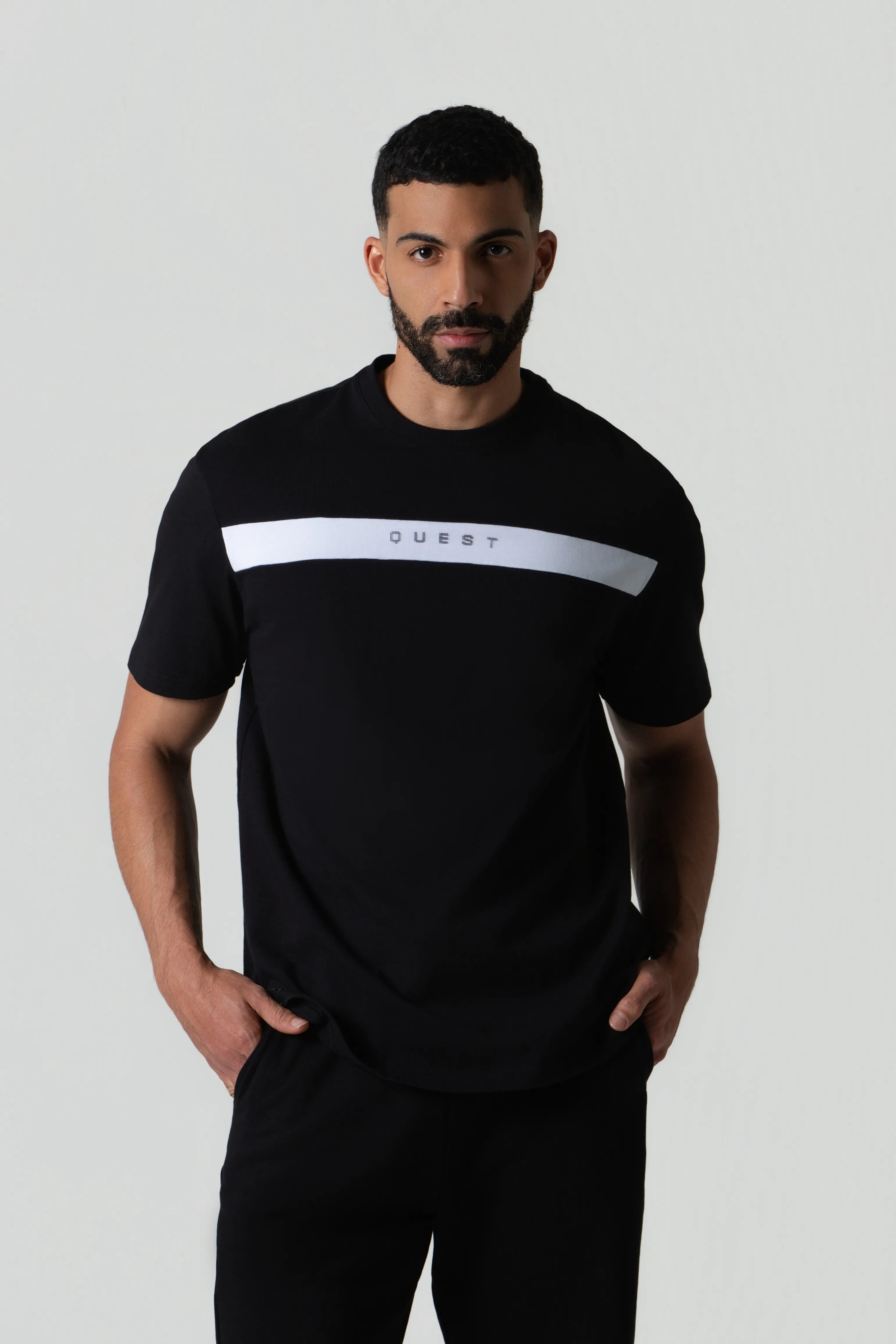 CAMISETA MANGA CORTA COLOR NEGRO