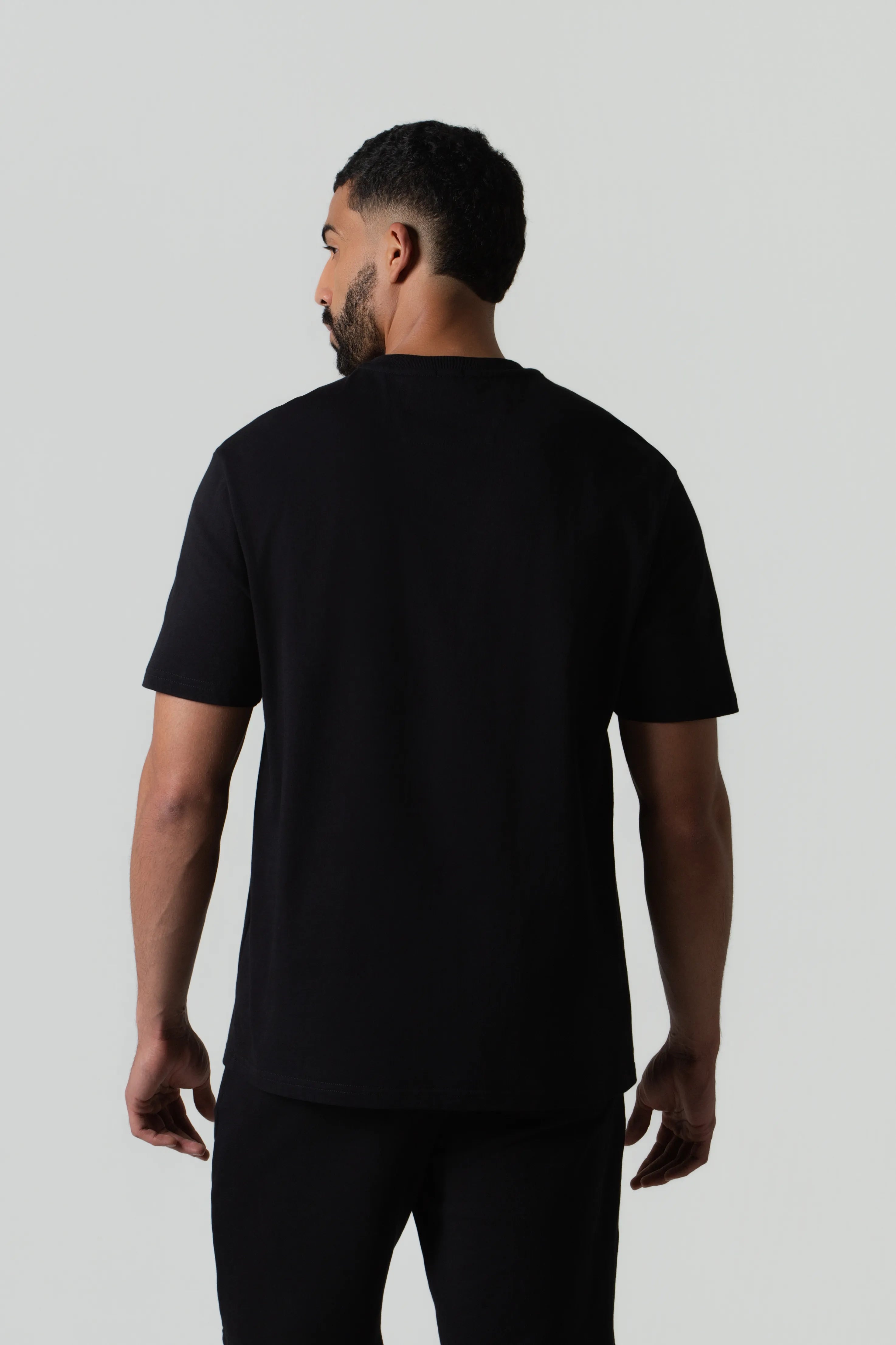 CAMISETA MANGA CORTA COLOR NEGRO