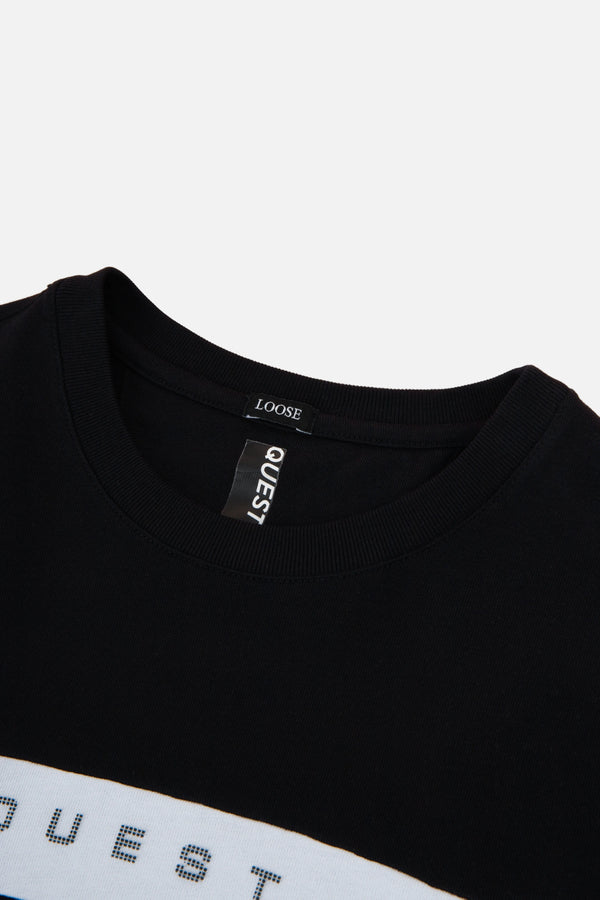 CAMISETA MANGA CORTA COLOR NEGRO